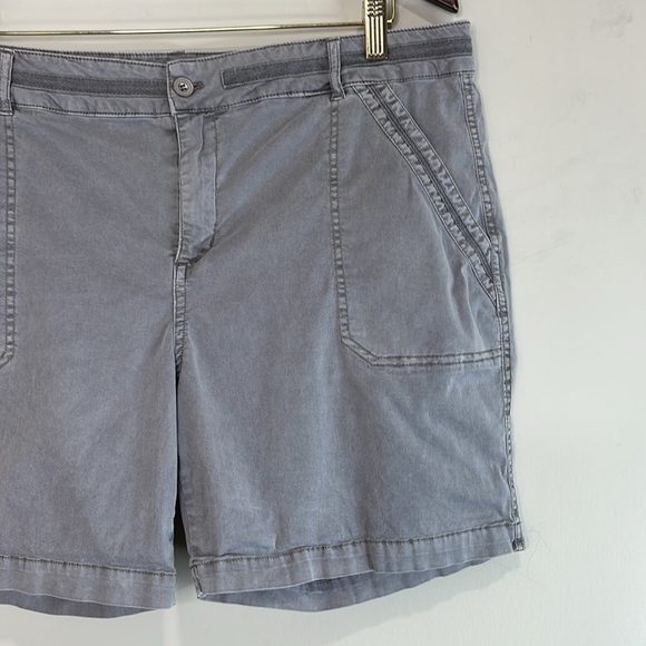 Denver Hayes Sunwashed Casual Shorts Grey Cotton Stretch Size 14 - Picture 3 of 11